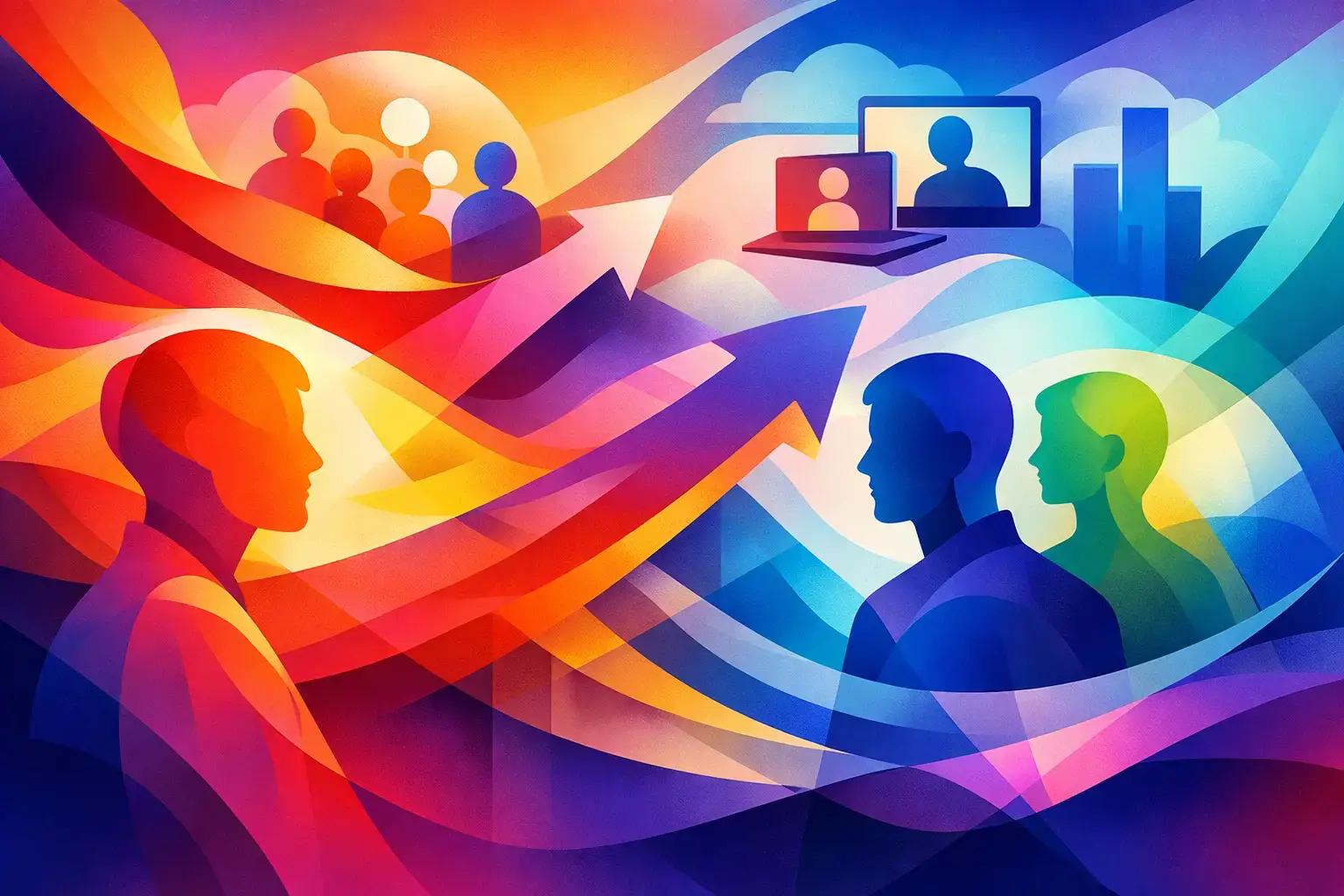 7 tendencias de liderazgo híbrido que cambian equipos